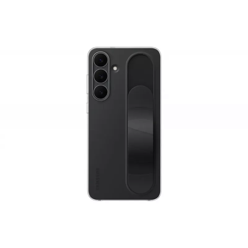 Protective Standing Grip -kotelo Samsung Galaxy S25 FE:lle, musta, pöytäteline