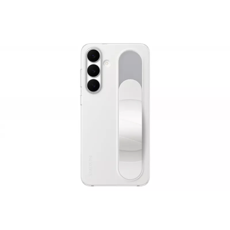Standing Grip -kotelo Samsung Galaxy S25 FE:lle – valkoinen, pöytäteline