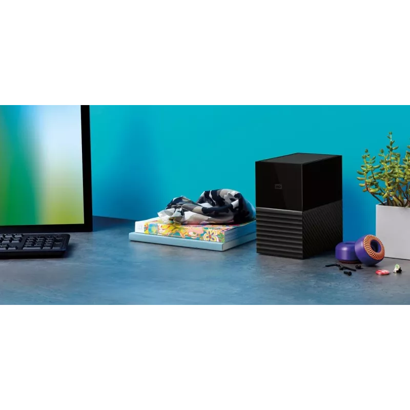 WD My Book Duo WDBFBE0360JBK ulkoinen RAID-tallennuslaite 36 Tt (2x 18 Tt HDD), USB-C 3.2 Gen 1, RAID 0/1/JBOD, 256-bittinen AES-laitteistosalaus, musta