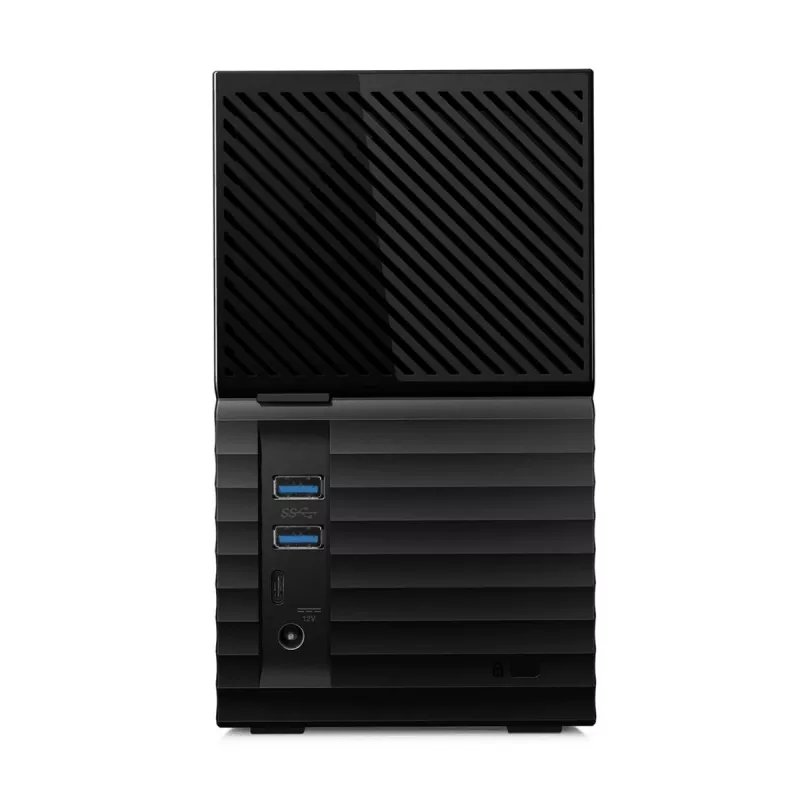 WD My Book Duo WDBFBE0360JBK ulkoinen RAID-tallennuslaite 36 Tt (2x 18 Tt HDD), USB-C 3.2 Gen 1, RAID 0/1/JBOD, 256-bittinen AES-laitteistosalaus, musta