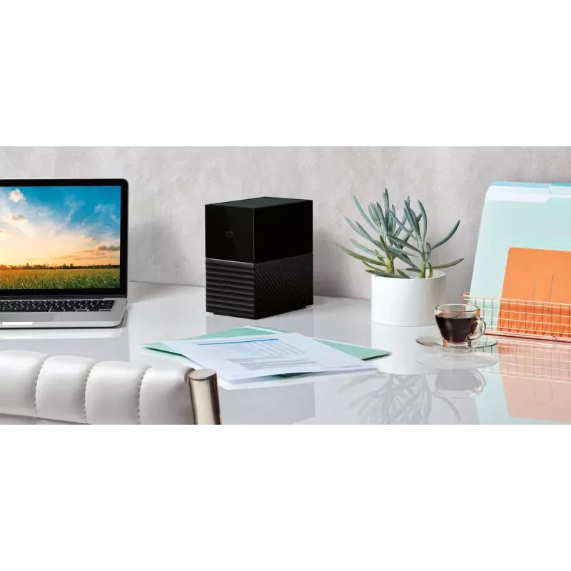 WD My Book Duo WDBFBE0360JBK ulkoinen RAID-tallennuslaite 36 Tt (2x 18 Tt HDD), USB-C 3.2 Gen 1, RAID 0/1/JBOD, 256-bittinen AES-laitteistosalaus, musta