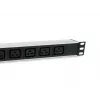 Equip 333319 virranjakoyksikkö (PDU) 6 AC-lähtöä 1U musta