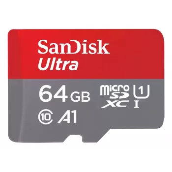 WESTERN DIGITAL SanDisk Ultra micro SDXC 64 GB plus SD-sovitin 140 MB/s A1 Class 10 UHS-I – 2 kpl:n pakkaus
