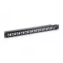 Equip 24-porttinen Keystone Cat.6A suojattu patch-paneeli, musta