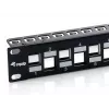 Equip 24-porttinen Keystone Cat.6A suojattu patch-paneeli, musta