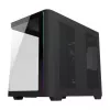 FSP M580-BP Plus Midi Tower -tietokonekotelo, ATX/mATX/Mini-ITX, ARGB, karkaistu lasi, 4x 120 mm tuuletinta, musta