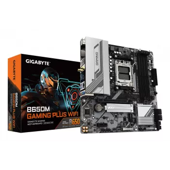 GIGABYTE B650M GAMING PLUS WIFI -emolevy - AMD Ryzen 9000 -suorittimet, 5+2+2 vaihe VRM, jopa 8000 MHz DDR5, 2x PCIe 4.0 M.2, 2,5 GbE LAN, WIFI 6E, USB 3.2 Gen 1