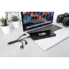 DIGITUS USB-latauskaapeli USB A – Lightning+Micro B+Type-C M/M/M/M 15 cm 3-in-1-kaapeli, puuvilla, CE, musta