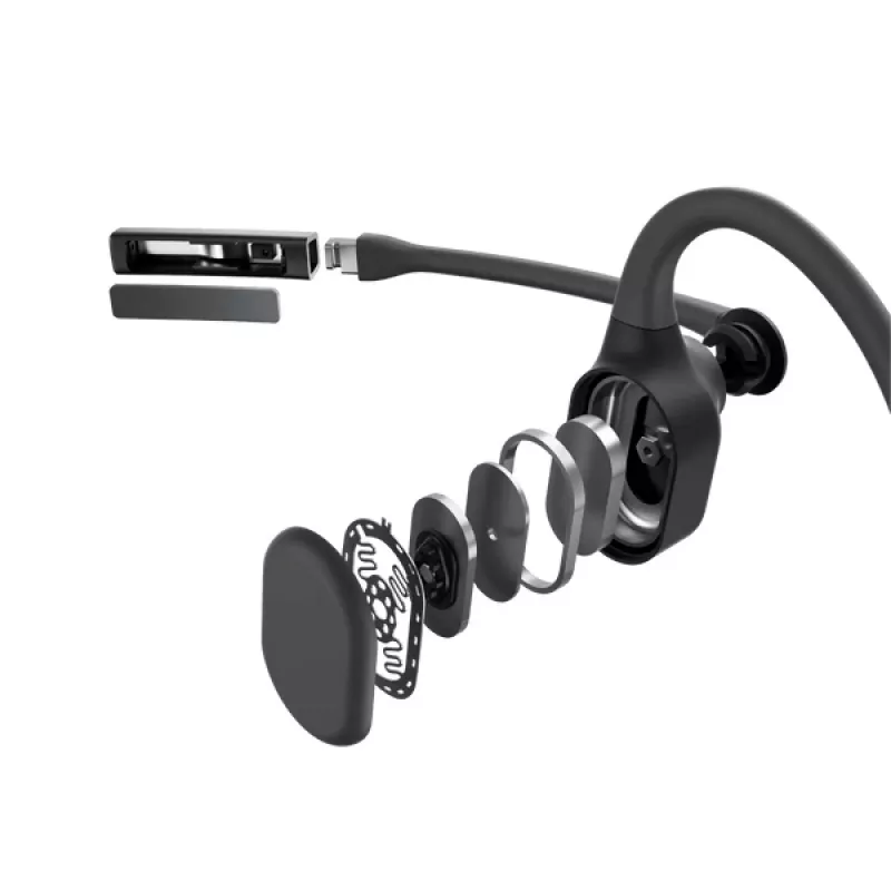 SHOKZ C110-AI-BK-EN kuulokkeet/headset langaton korvakoukku toimisto/puhelinkeskus Bluetooth musta