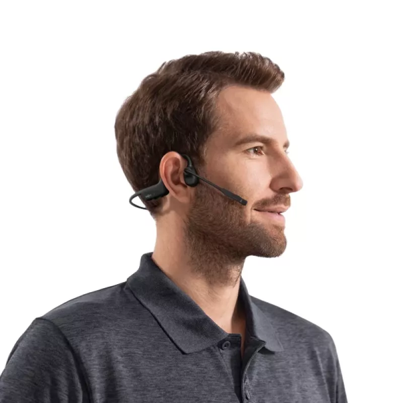 SHOKZ C110-AI-BK-EN kuulokkeet/headset langaton korvakoukku toimisto/puhelinkeskus Bluetooth musta