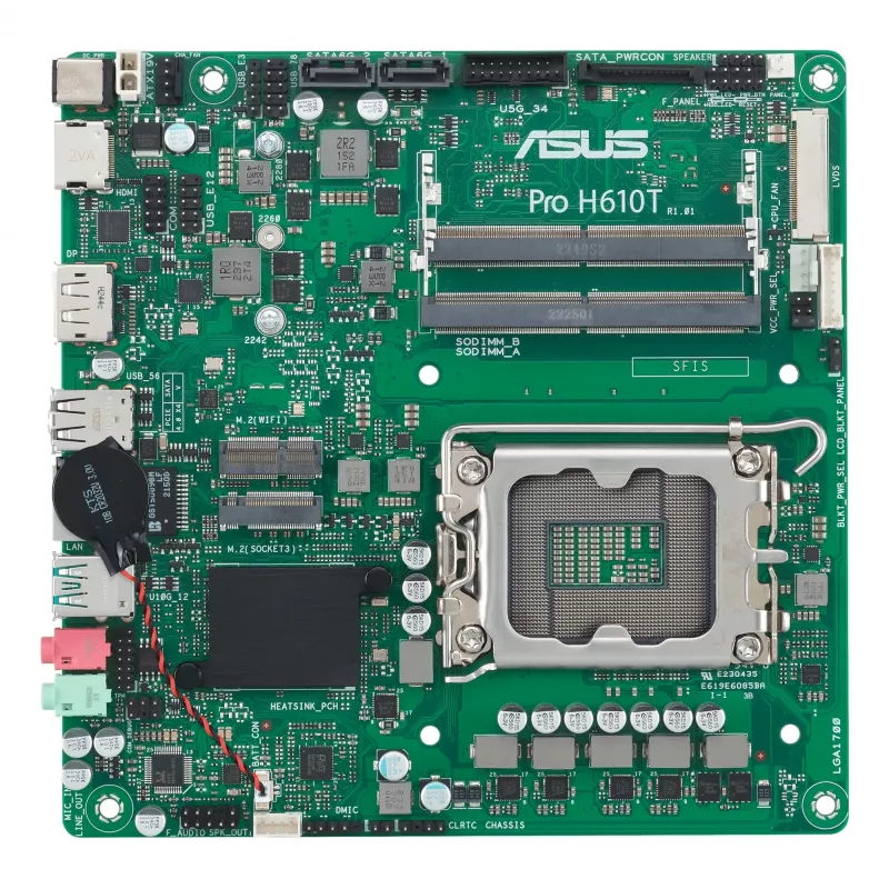 ASUS PRO H610T-CSM Intel H610 LGA 1700 Thin Mini ITX