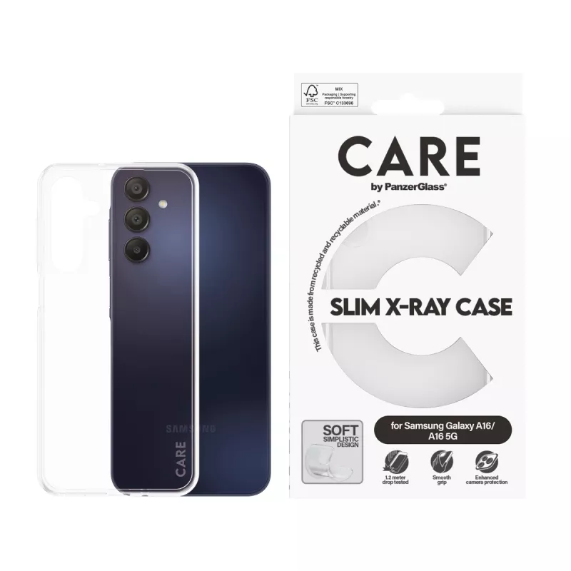 PanzerGlass CARE by -kuori muodikas kotelo läpinäkyvä X-Ray Soft Basic Samsung A15 A15 5G