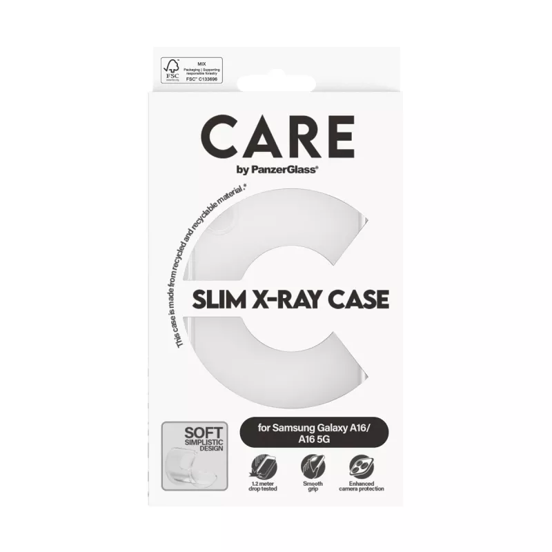 PanzerGlass CARE by -kuori muodikas kotelo läpinäkyvä X-Ray Soft Basic Samsung A15 A15 5G