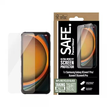 PanzerGlass SAFE. by ® näytönsuojakalvo Samsung Galaxy Xcover7 Pro | Xcover7 | Xcover6 Pro | Ultra-Wide Fit