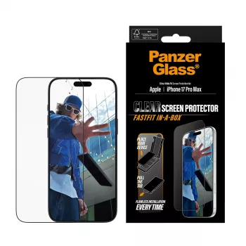 PanzerGlass ® näytönsuojakalvo iPhone 17 Pro Max | Ultra-Wide Fit FASTFIT IN-A-BOX
