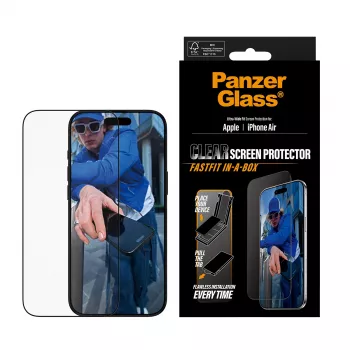 PanzerGlass ® näytönsuojakalvo iPhone Air | Ultra-Wide Fit FASTFIT IN-A-BOX