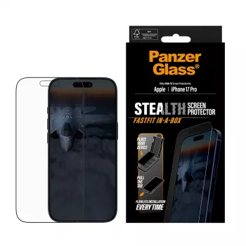PanzerGlass ® Stealth näytönsuojakalvo iPhone 17 Pro | Ultra-Wide Fit FASTFIT IN-A-BOX