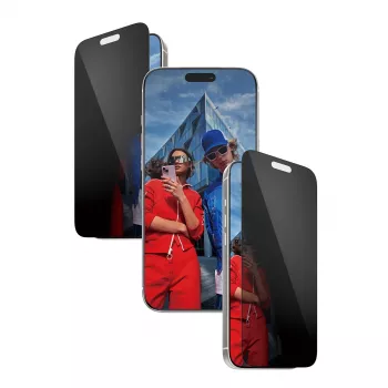 Näytönsuojakalvo PanzerGlass 2-suuntainen tietosuoja iPhone 17 Pro Max — karkaistu lasi, Ultra-Wide Fit, EasyAligner