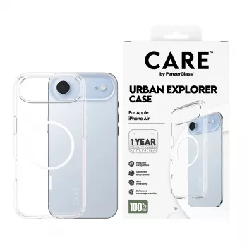 Suojakotelo PanzerGlass CARE by Flagship Case Transparent Urban Explorer White MagSafe-yhteensopiva iPhone 17 Air