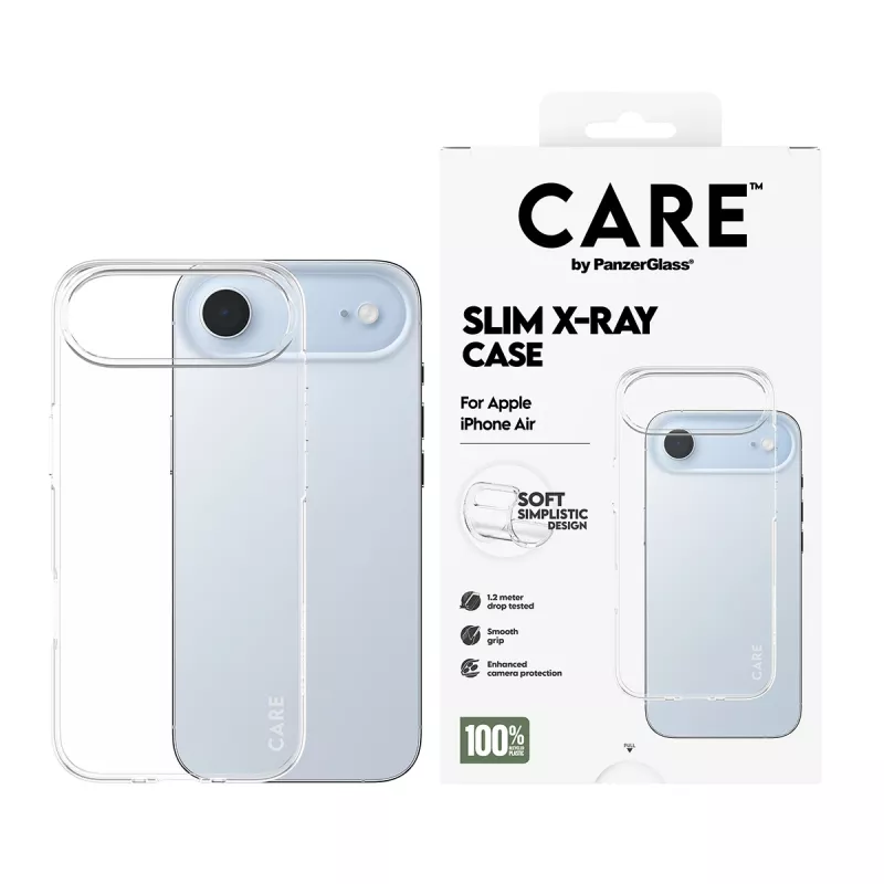 PanzerGlass CARE™ by ® X-Ray -kotelo iPhone Air, suojakotelo, Apple, Apple - iPhone Air, läpinäkyvä