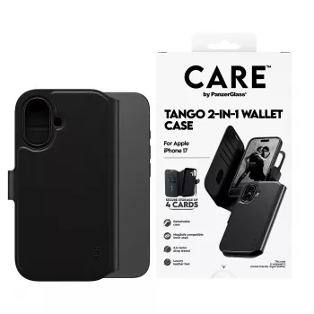 PanzerGlass CARE™ by ® Tango 2-in-1 -lompakkokotelo MagSafe-yhteensopiva iPhone 17