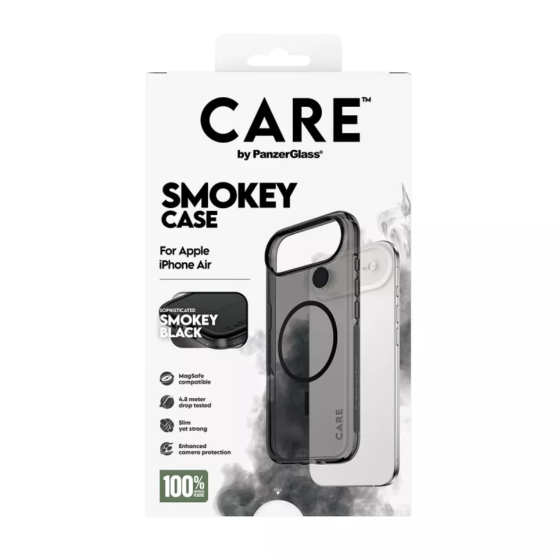 PanzerGlass CARE™ by ® Urban Explorer Case Smokey mustalla MagSafe -kotelo iPhone Air