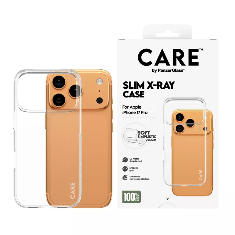 Suojakotelo matkapuhelimelle PanzerGlass CARE muodikas kotelo läpinäkyvä X-Ray Soft Basic iPhone 17 Pro