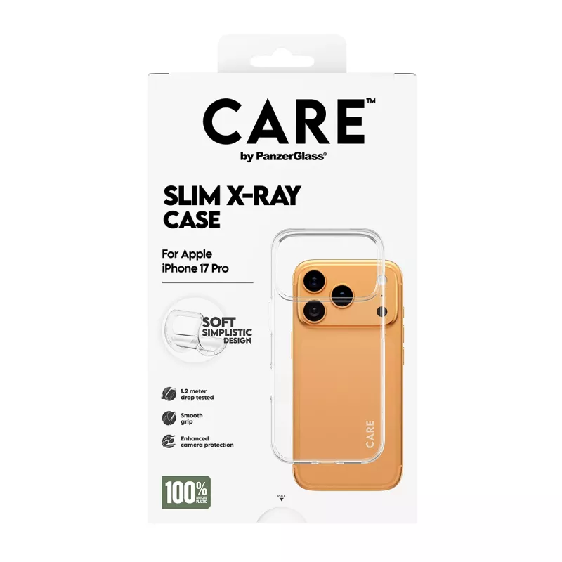 Suojakotelo matkapuhelimelle PanzerGlass CARE muodikas kotelo läpinäkyvä X-Ray Soft Basic iPhone 17 Pro