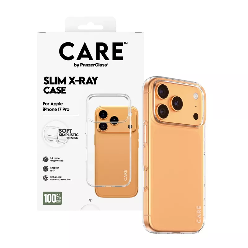 Suojakotelo matkapuhelimelle PanzerGlass CARE muodikas kotelo läpinäkyvä X-Ray Soft Basic iPhone 17 Pro