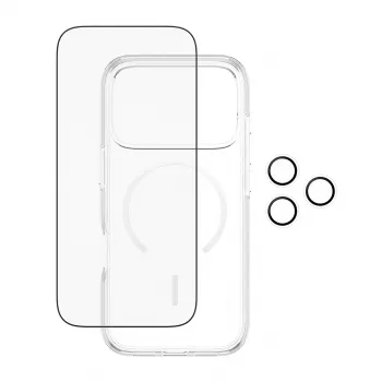PanzerGlass CARE 3-in-1 Flagship Explorer -näytönsuojauspaketti iPhone 17 Pro – karkaistu lasi, PET, silikoni, läpinäkyvä