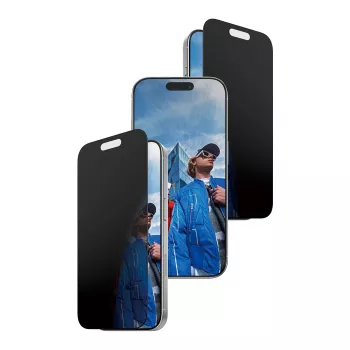 PanzerGlass -tietosuojakalvo iPhone 17 / iPhone 16 Pro — Ultra-Wide Fit, karkaistu lasi + PET, FASTFIT