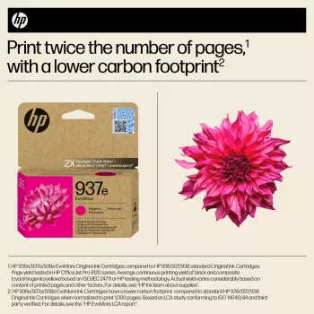 HP 937e EvoMore magenta alkuperäinen mustekasetti