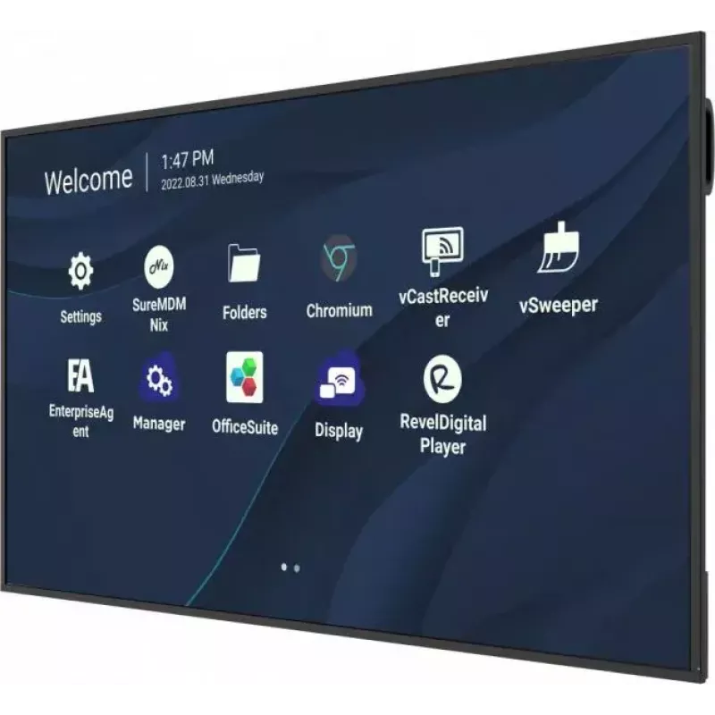 ViewSonic CDE7530 Digital Signage -näyttö 190,5 cm (75 tuumaa) 4K Ultra HD (3840 x 2160), 450 cd/m², Wi-Fi, USB-C, sisäänrakennettu SoC-mediasoitin, Android 11, musta