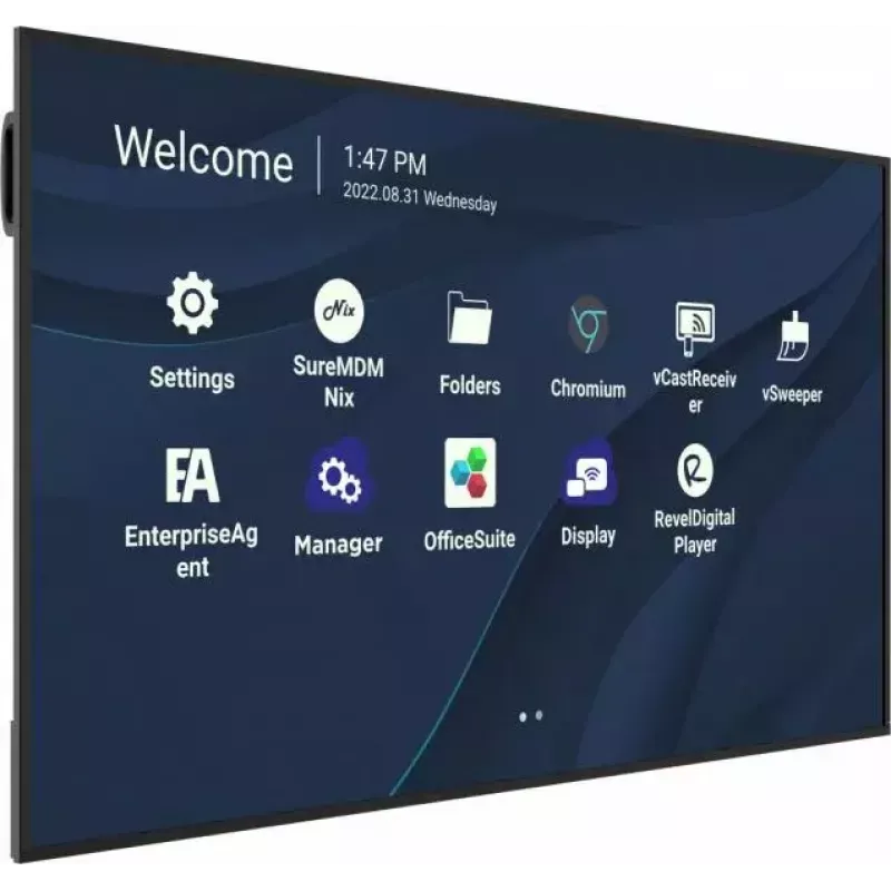 ViewSonic CDE7530 Digital Signage -näyttö 190,5 cm (75 tuumaa) 4K Ultra HD (3840 x 2160), 450 cd/m², Wi-Fi, USB-C, sisäänrakennettu SoC-mediasoitin, Android 11, musta