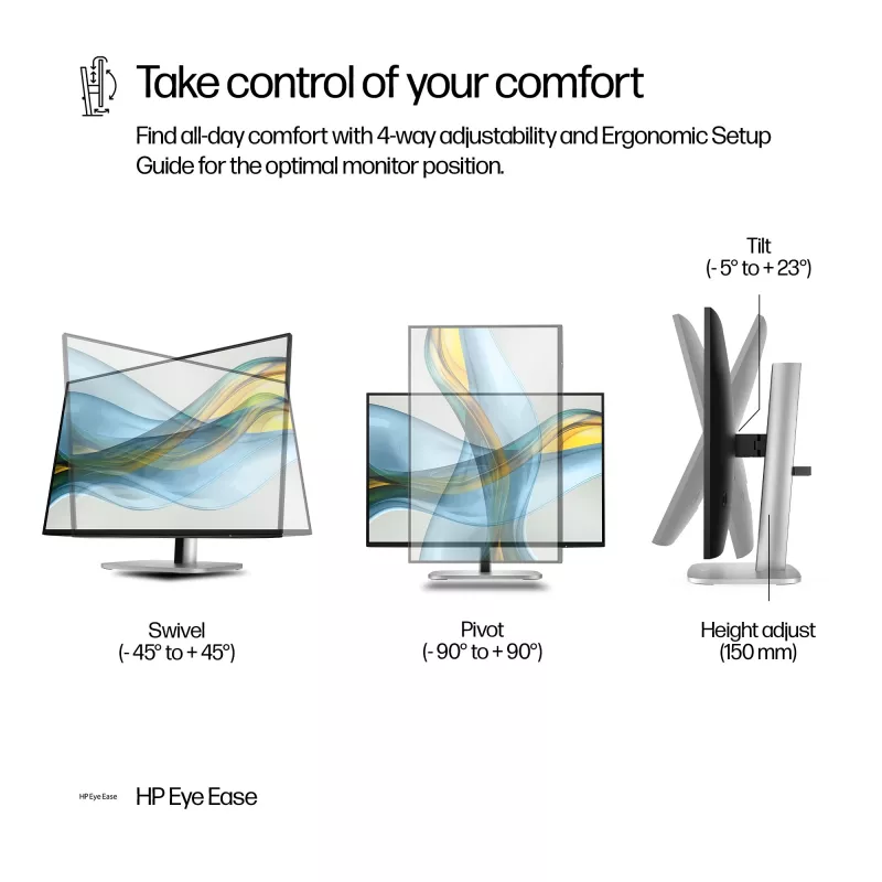 HP Series 5 Pro 24 inch WUXGA -näyttö - 524pn, 61 cm (24 inch), 1920 x 1200 pikseliä, WUXGA, LCD, 5 ms, musta