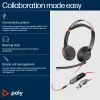 HP Poly Blackwire 5220 stereo USB-C kuuloke + 3,5 mm liitin + USB-C/A-sovitin