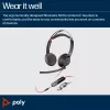 HP Poly Blackwire 5220 stereo USB-C kuuloke + 3,5 mm liitin + USB-C/A-sovitin