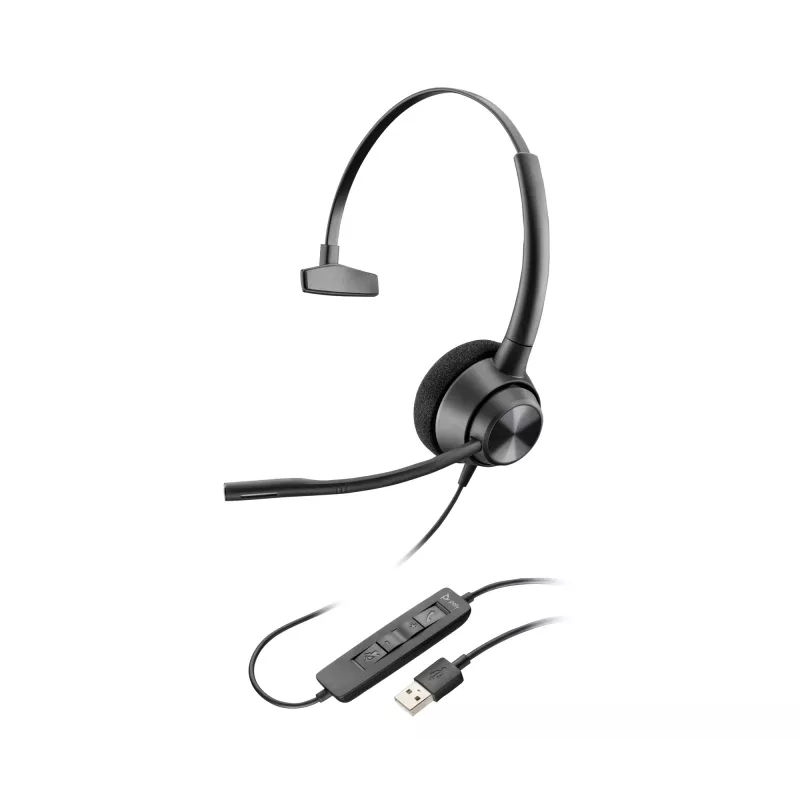 HP Poly EncorePro 310 monauraalinen USB-A-kuulokemikrofoni TAA