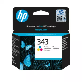 HP 343 kolmivärinen alkuperäinen mustekasetti