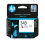 HP 343 kolmivärinen alkuperäinen mustekasetti