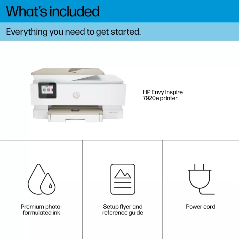 HP ENVY Inspire 7920e langaton monitoimitulostin, Instant Ink; kopiokone, skanneri