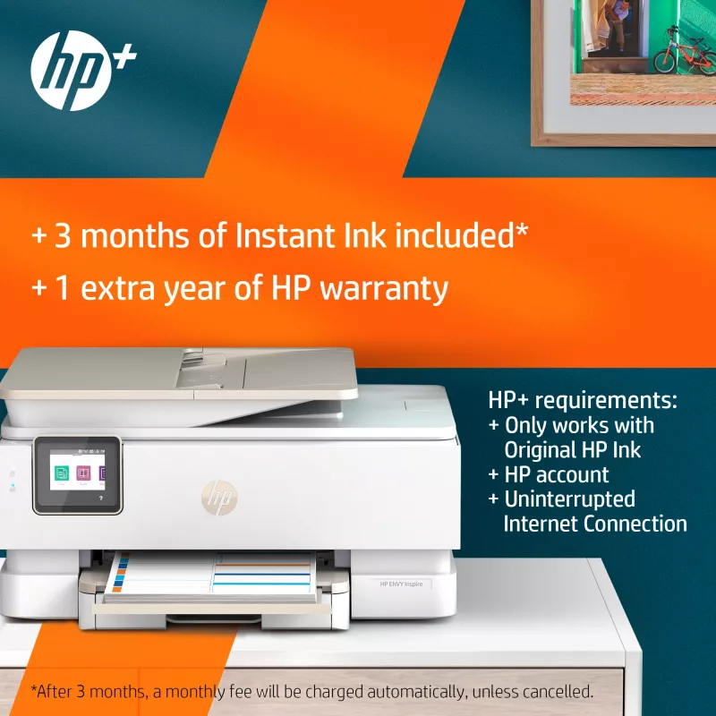 HP ENVY Inspire 7920e langaton monitoimitulostin, Instant Ink; kopiokone, skanneri