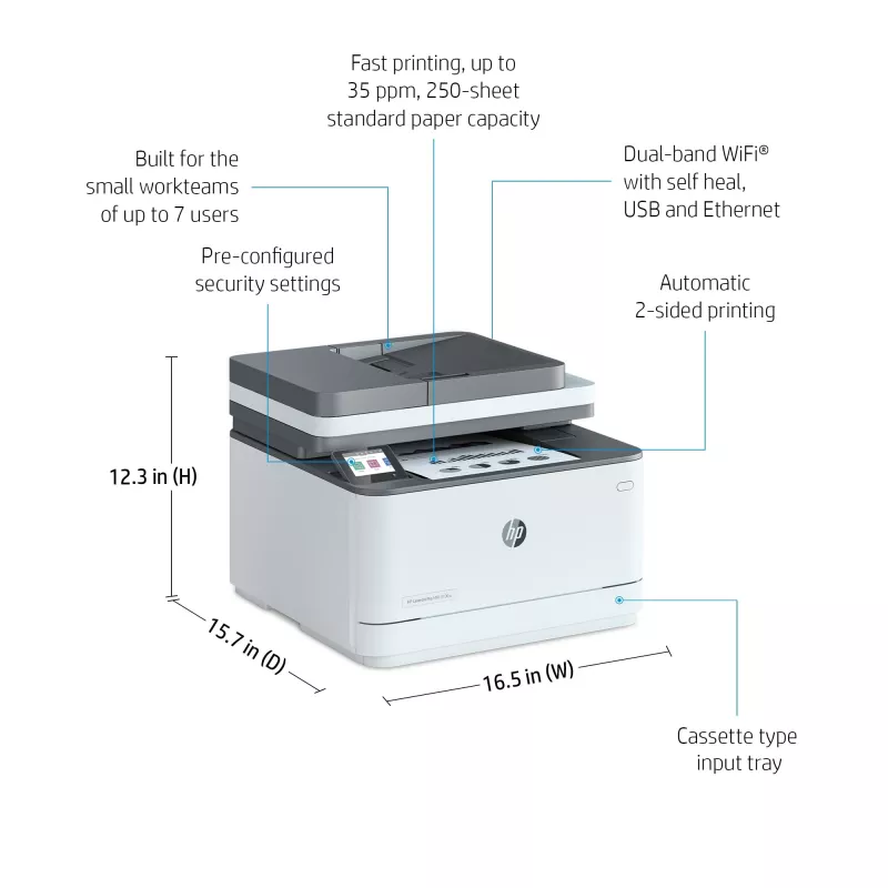 Tulostin HP LaserJet Pro 3002dn laser harmaa valkoinen