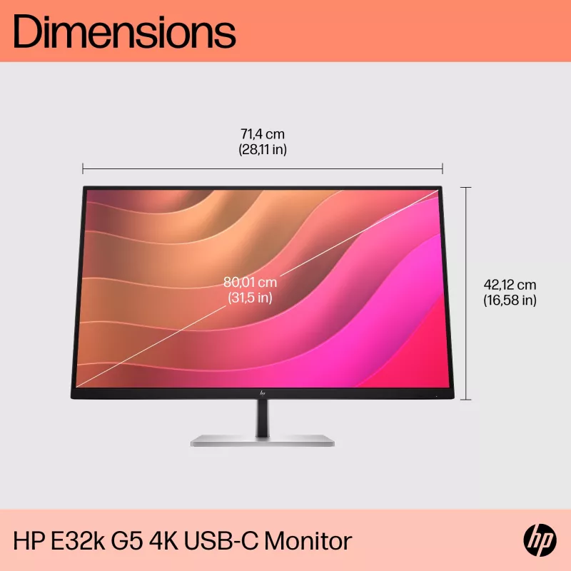 Näyttö HP E32k G5 31,5 tuumaa 4K Ultra HD LCD 3840 x 2160