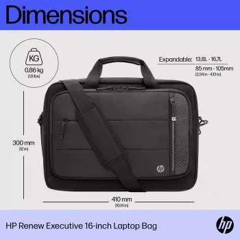 HP Renew Executive 16 tuuman kannettavatietokonelaukku, messenger-laukku