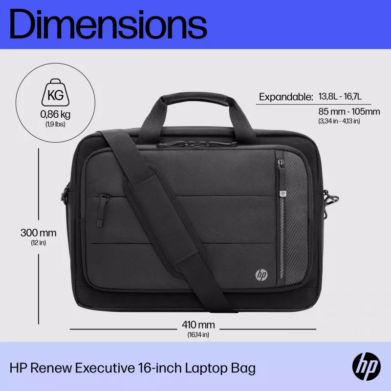 HP Renew Executive 16 tuuman kannettavatietokonelaukku, messenger-laukku