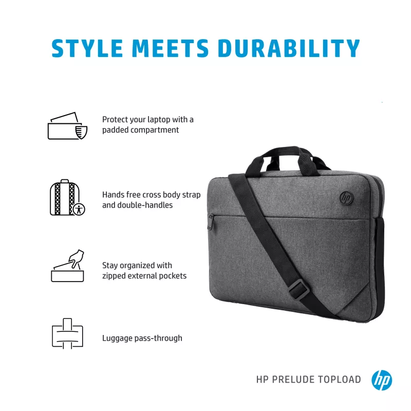 HP Prelude 15.6 tuuman toploader, toploader-laukku, 39,6 cm (15,6 tuumaa), 300 g