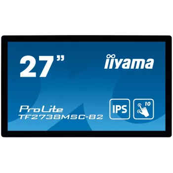 iiyama ProLite TF2738MSC-B2 tietokonenäyttö 68,6 cm (27 tuumaa) 1920 x 1080 pikseliä Full HD LED kosketusnäyttö monikäyttäjä musta