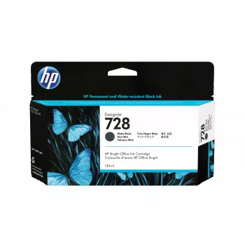 HP 728 130 ml matta musta DesignJet-mustepatruuna