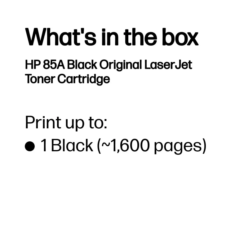 HP 85A musta alkuperäinen LaserJet-värikasetti